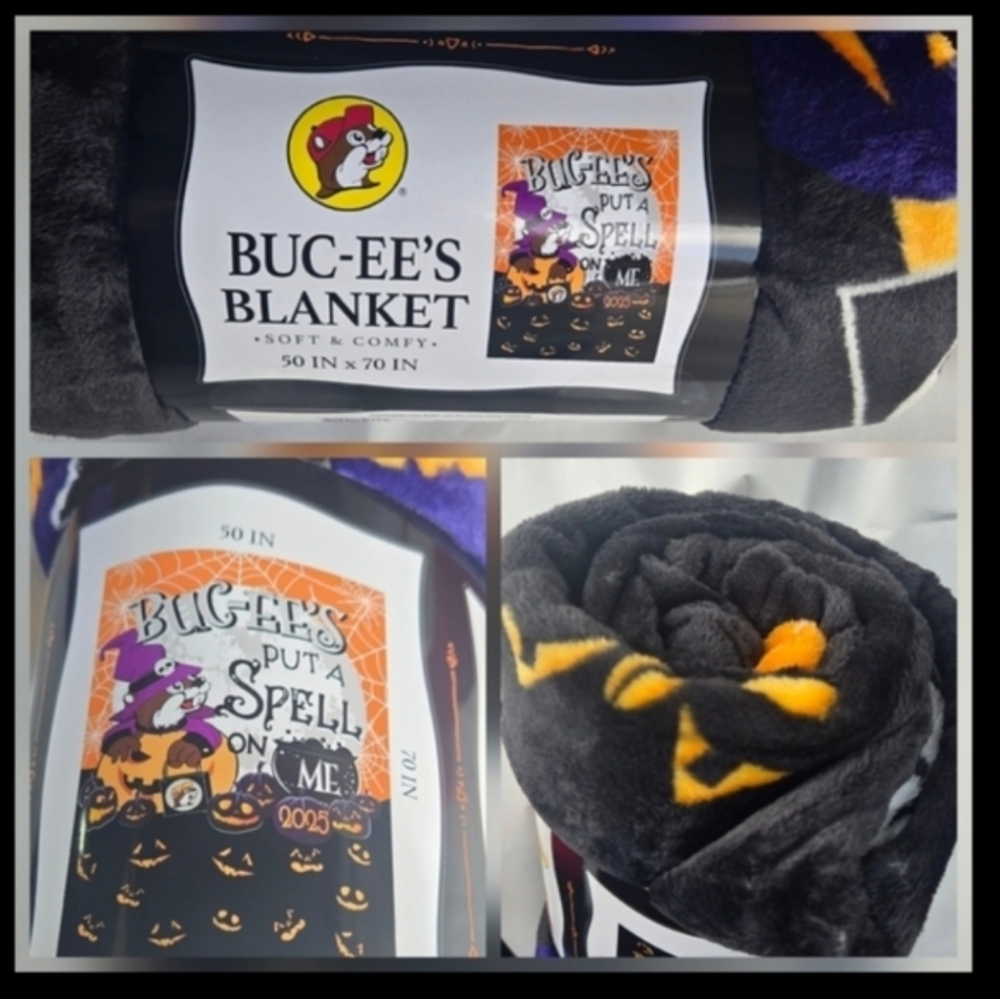 Put A Spell On Me BUCEE 2025 Holiday Beaver Throw, Bucee Halloween Blanket NEW